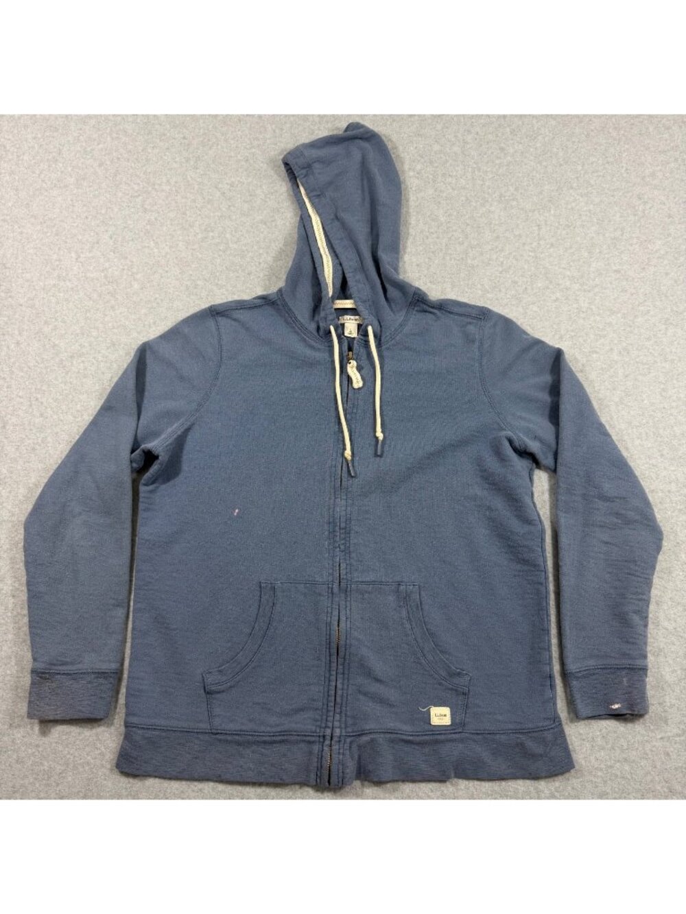 L.L.Bean Full Zip Hoodie Sweatshirt Size L Slate Blue Men’s Unisex